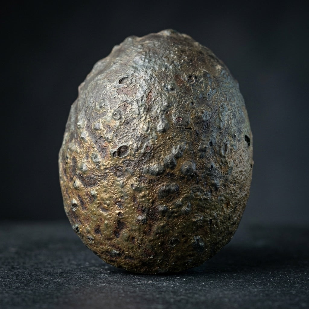 Vintage “The Lava Egg” Raku Fired Pottery Sculpture by Dan Skinner — Wailuku, Hawaii — main view