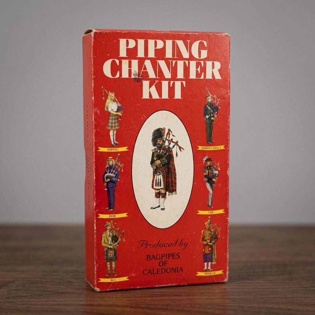 Vintage Beginner Piping Chanter Kit by Bagpipes of Caledonia — Scottish Folk Instrument — main view