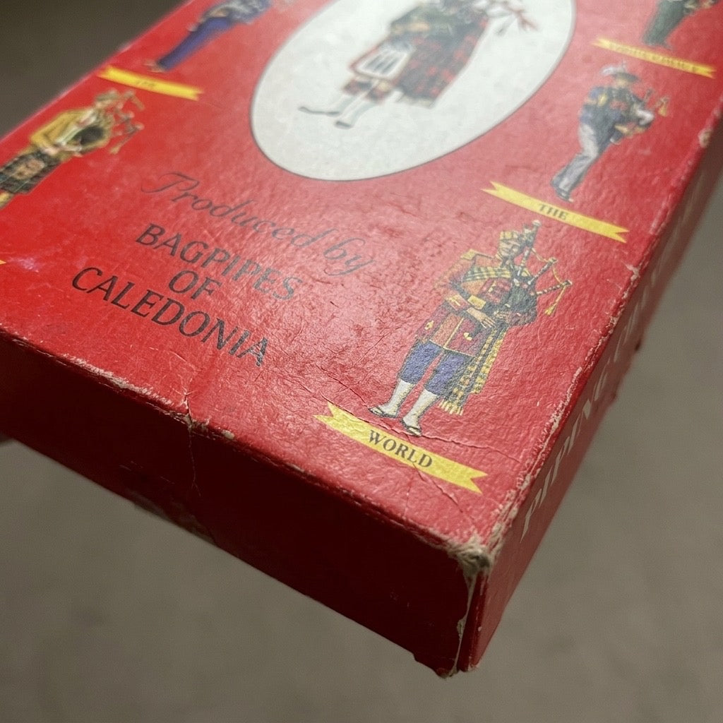 Vintage Beginner Piping Chanter Kit by Bagpipes of Caledonia — Scottish Folk Instrument — detail view