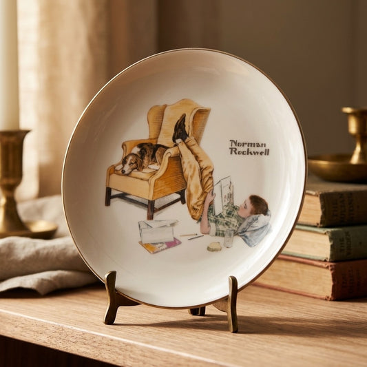 Norman Rockwell “The Toymaker” Collector Plate — main view