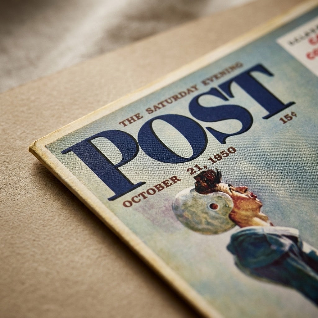 Norman Rockwell "Coin Toss" — The Saturday Evening Post Cover (October 21, 1950) — detail view