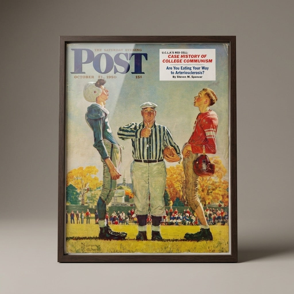 Norman Rockwell "Coin Toss" — The Saturday Evening Post Cover (October 21, 1950) — main view