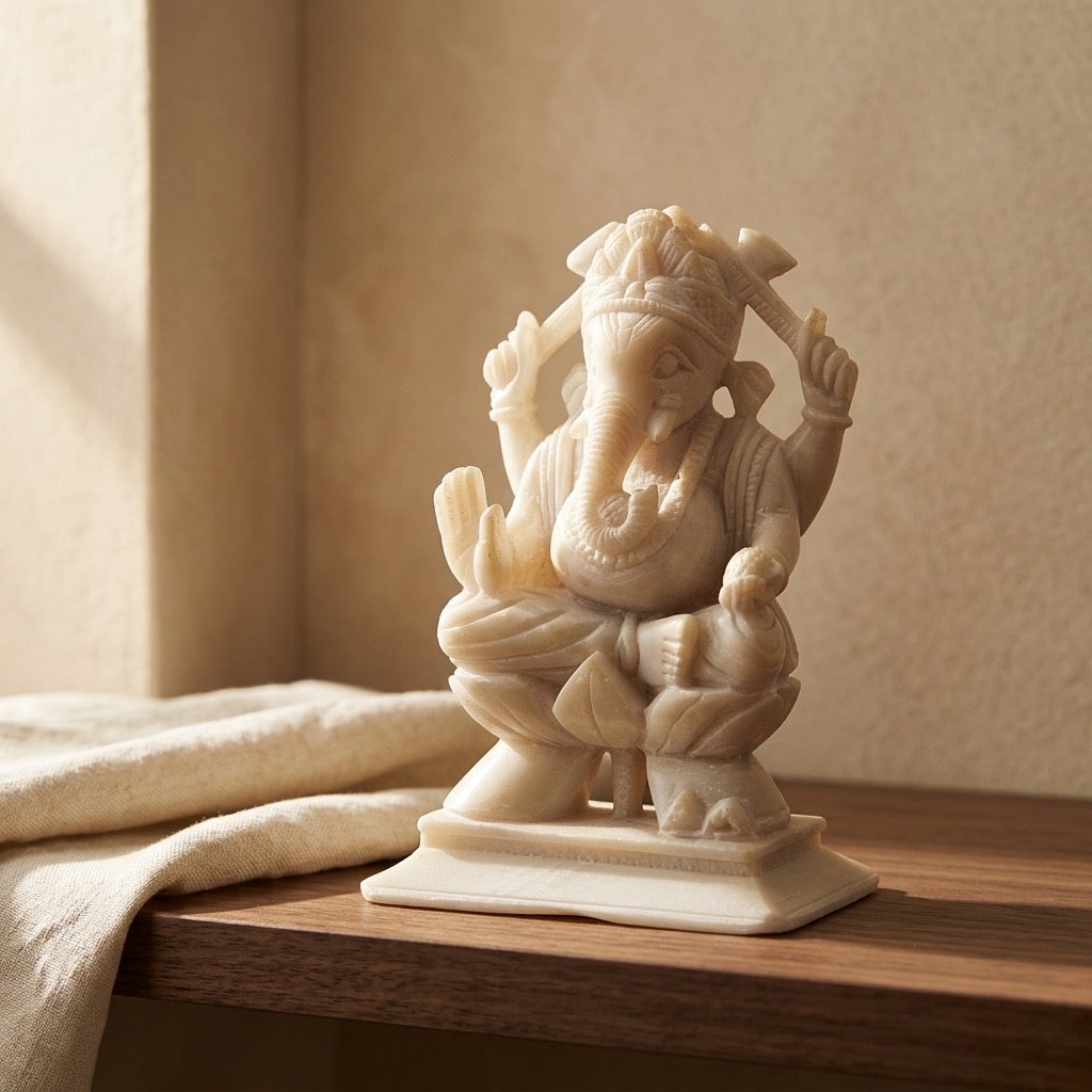 Lord Ganesha Hindu Deity Statue — detail view