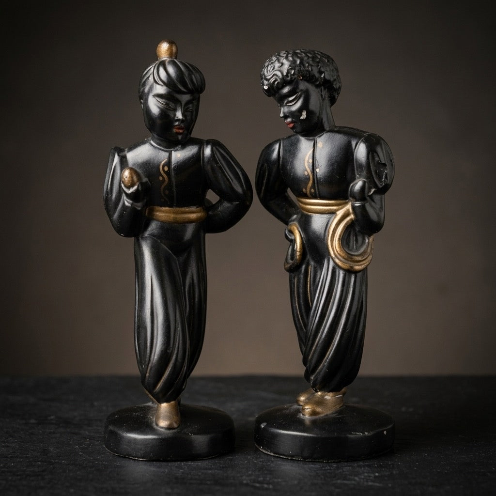 Vintage Universal Statuary Chalkware Asian Figures — main view