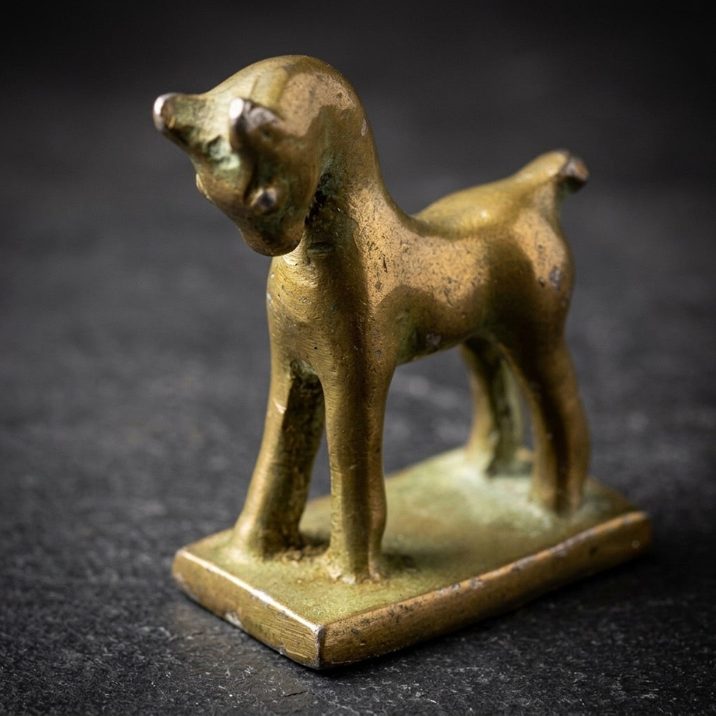 Vintage Brass Horse Foal Figurine — detail view