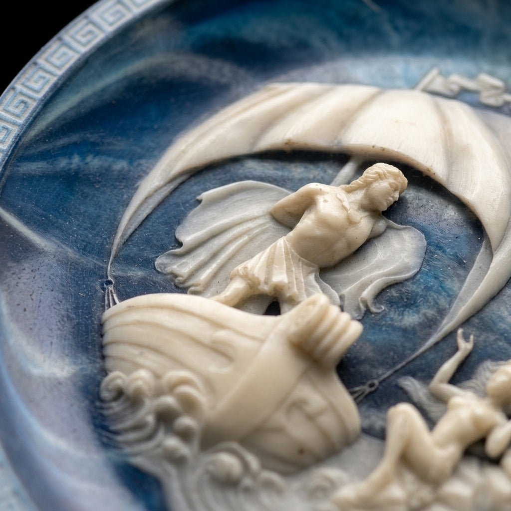 Studio Dante di Volteradici — Odysseus and the Sirens Collector Plate — detail view