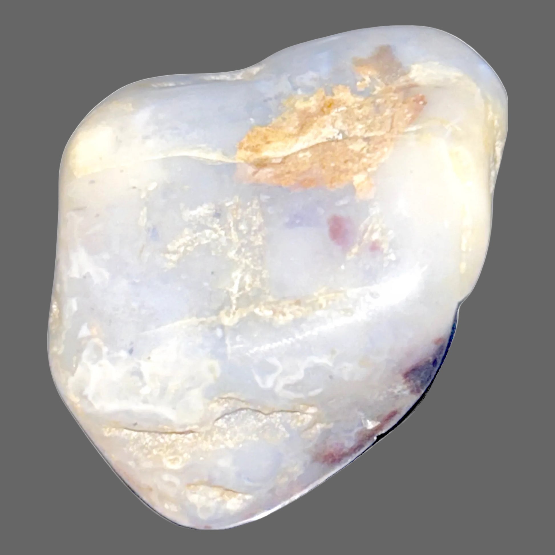 Blue Chalcedony Specimen — Soft Misty Blue, Translucent, 26g — detail view
