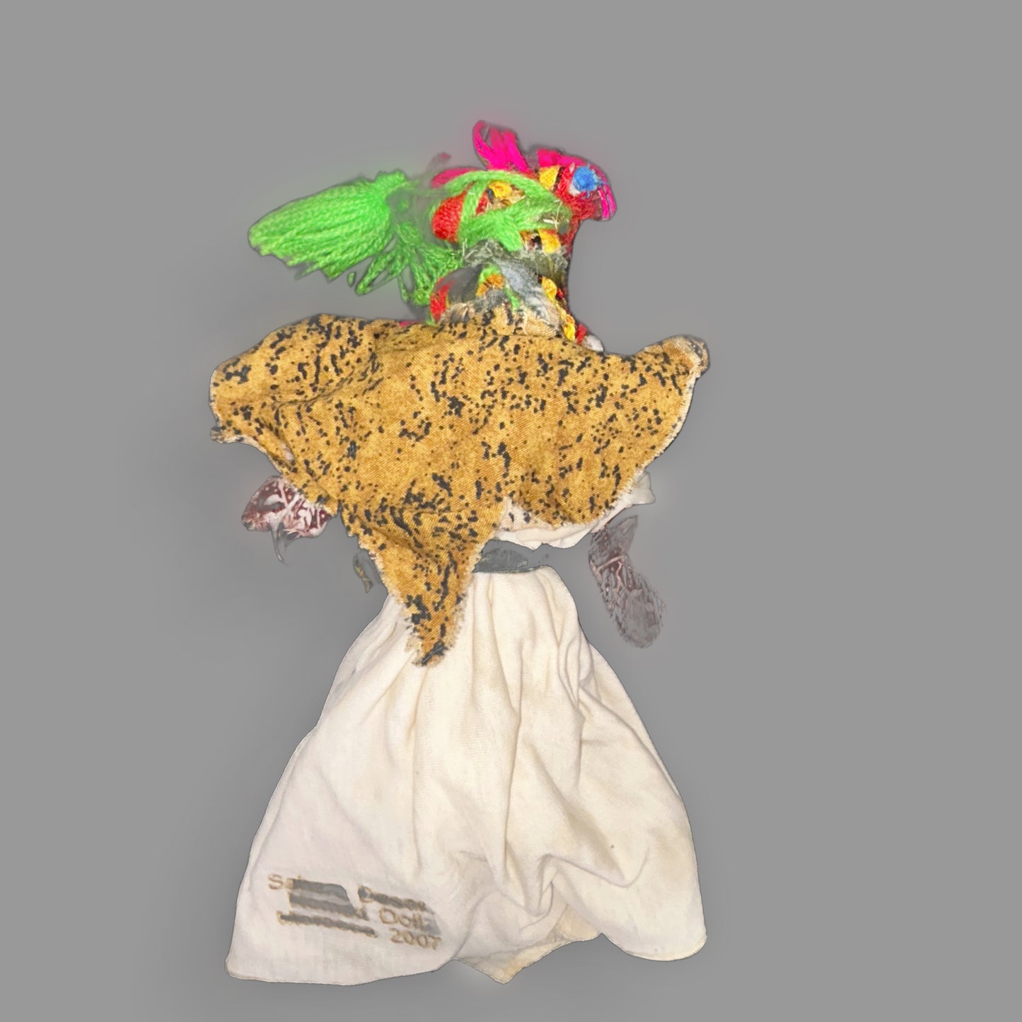 Handcrafted Sahara Desert Nomad Doll — Moroccan Souvenir Folk Figure — detail view