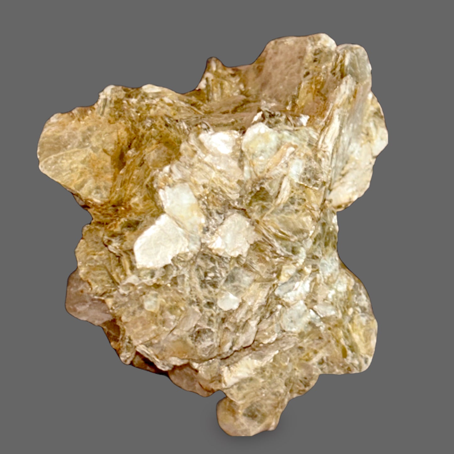 Muscovite Mica Specimen — Golden Layered Mica Book, Natural Crystal Form — main view