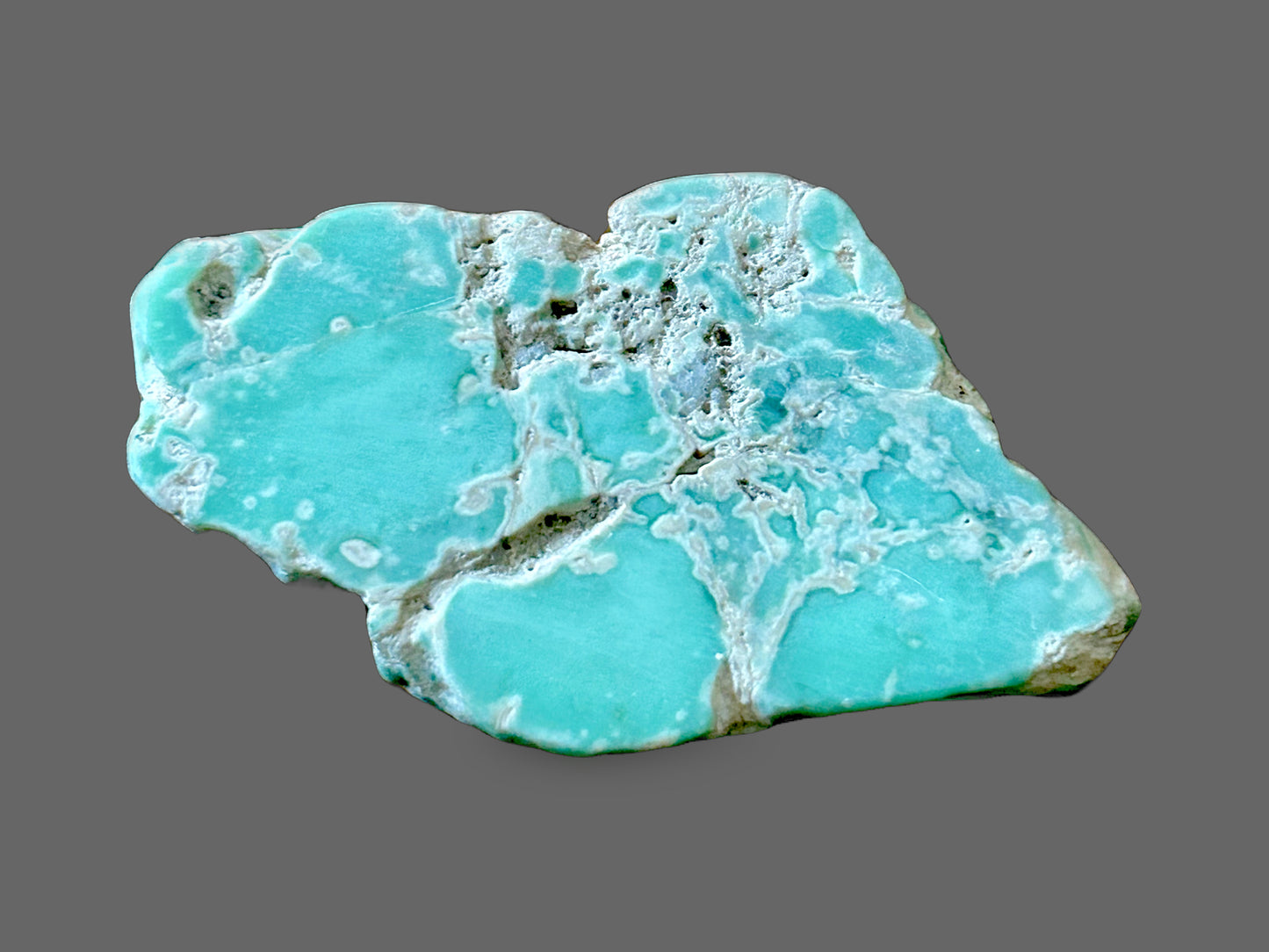 Raw Turquoise Specimen — Blue-Green with Natural Matrix, 23g — detail view