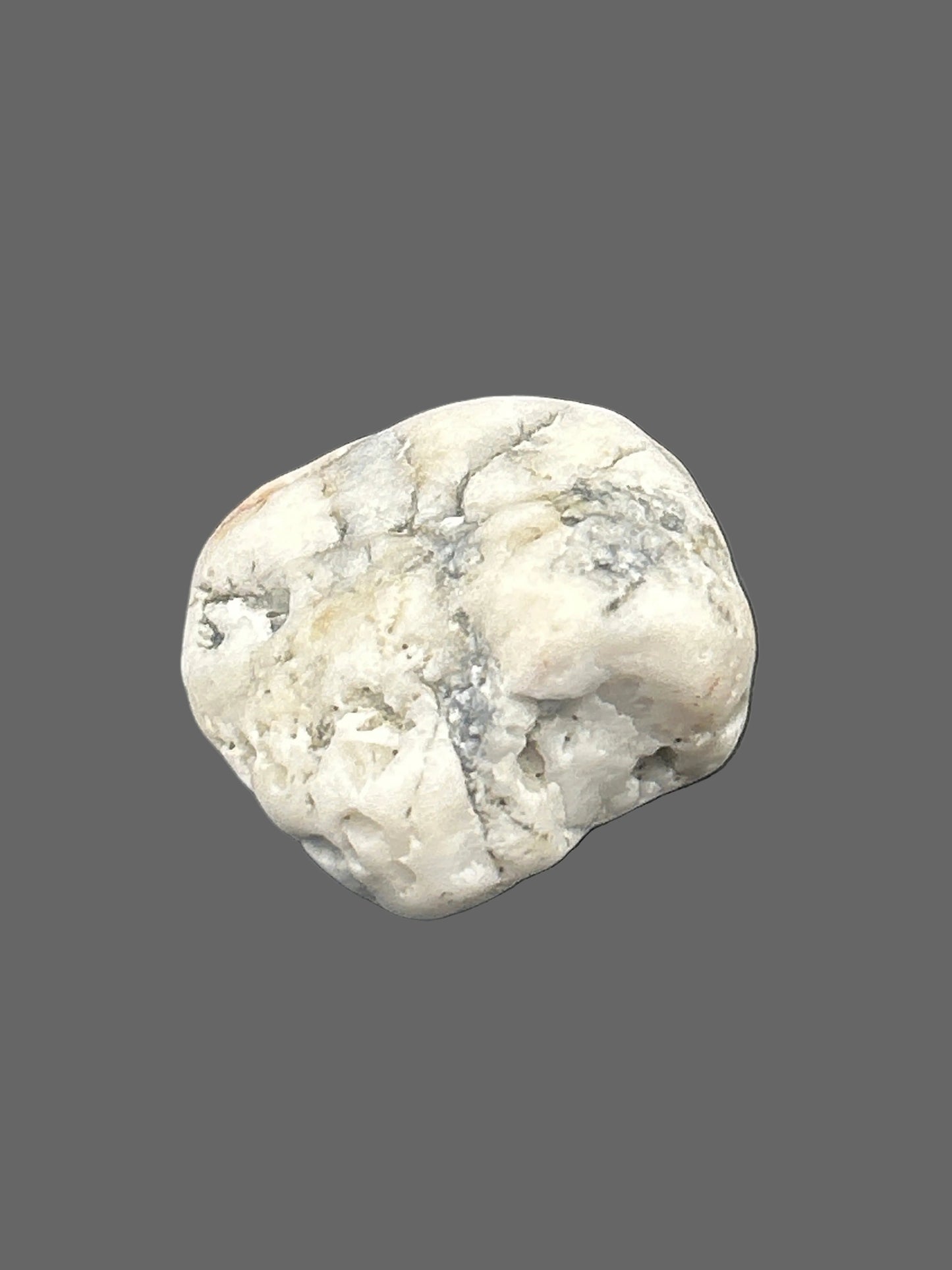 Howlite Specimen — White with Gray Veining, Natural Undyed, 19g — detail view