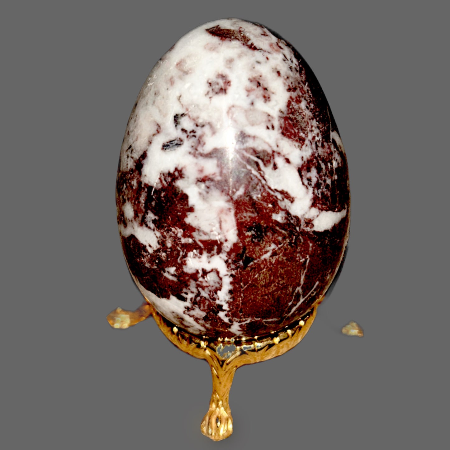 Hornitos Poppy Jasper — California Locality, Red & Cream Patterned Chalcedony, 227g — detail view