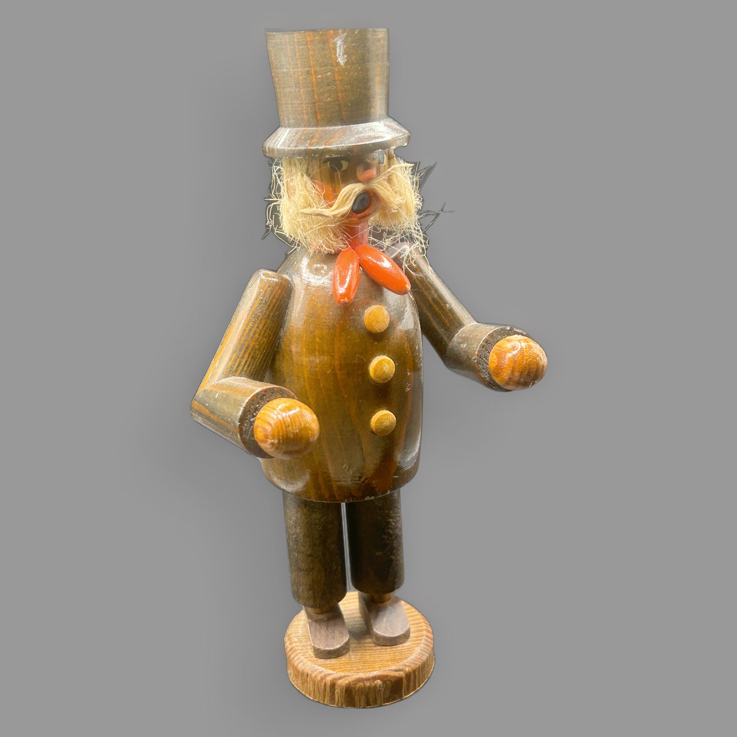 Steinbach German Wooden Incense Smoker — Chimney Sweep Figure, Erzgebirge Tradition — detail view