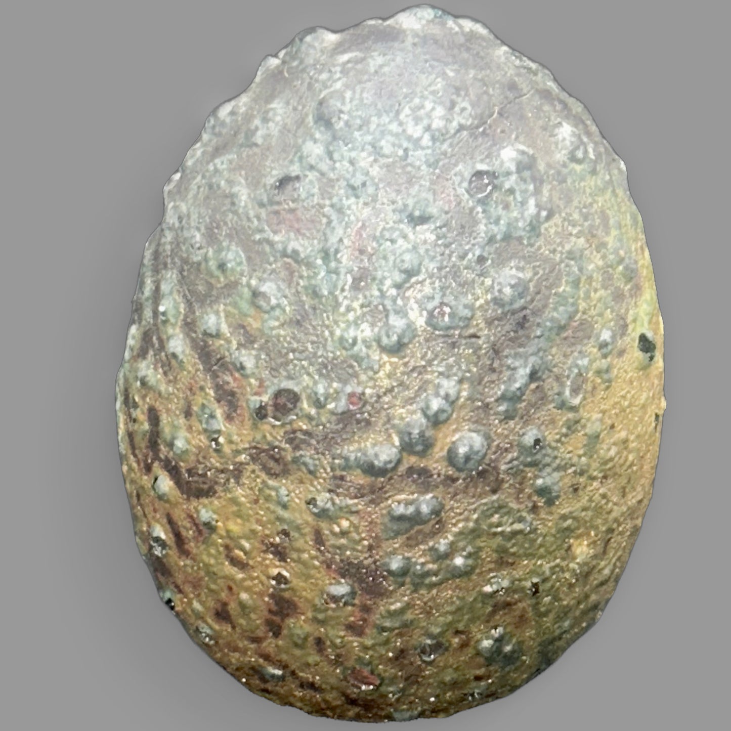 Vintage “The Lava Egg” Raku Fired Pottery Sculpture by Dan Skinner — Wailuku, Hawaii — detail view