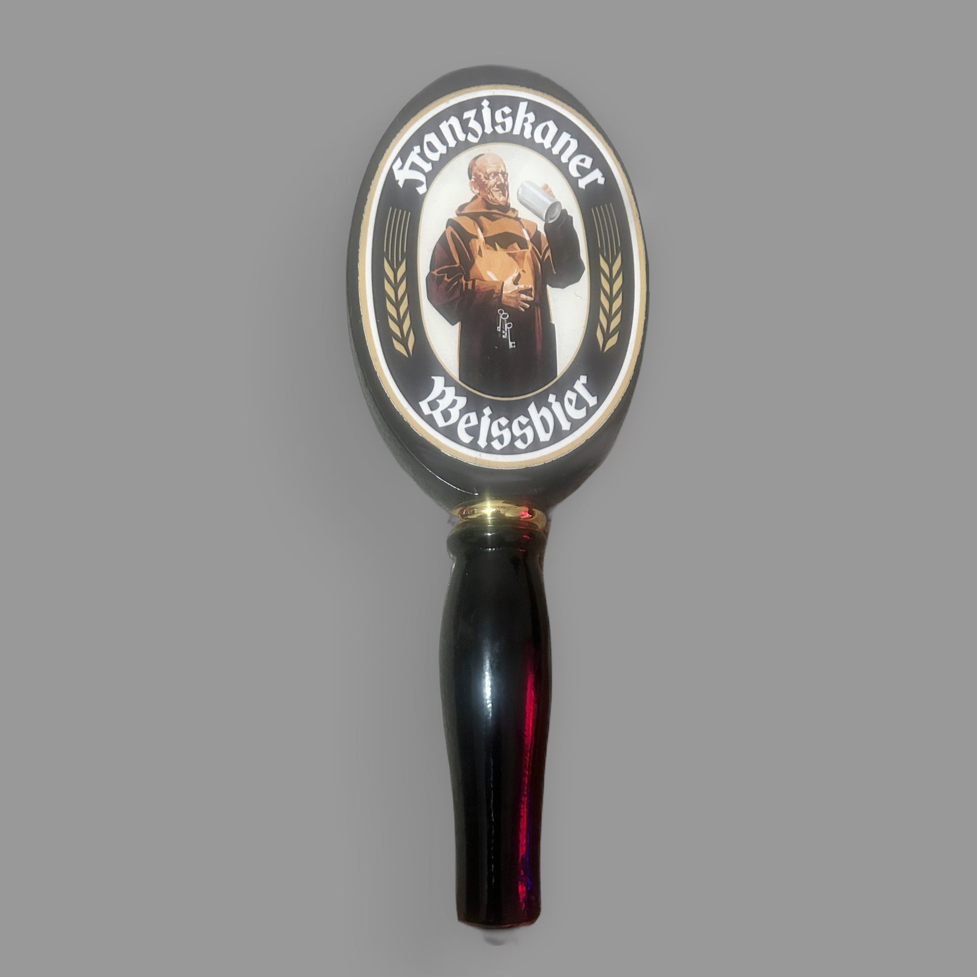 Franziskaner Weissbier Beer Tap Handle — Breweriana Collectible — detail view