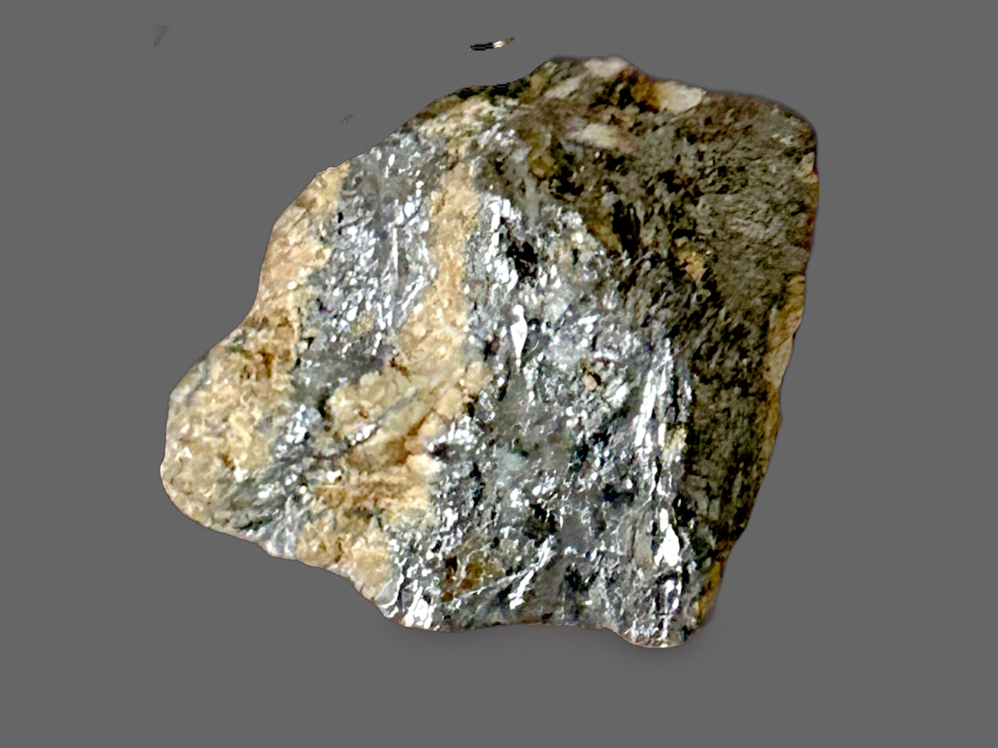 Native Antimony Crystal Specimen — Silvery Metallic, Rare Native Element, 92g — detail view