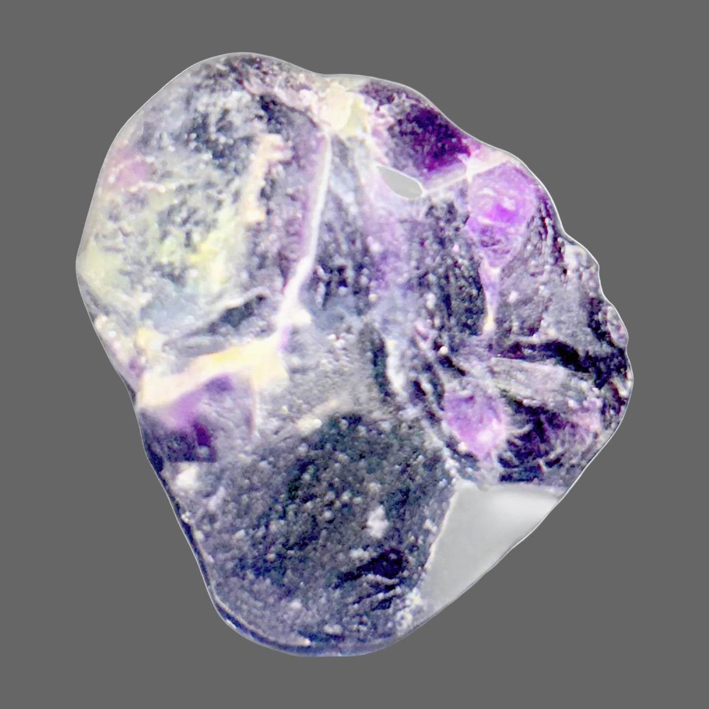 Fluorite Crystal Specimen — Soft Violet & Green, Multi-Face, 29g — detail view