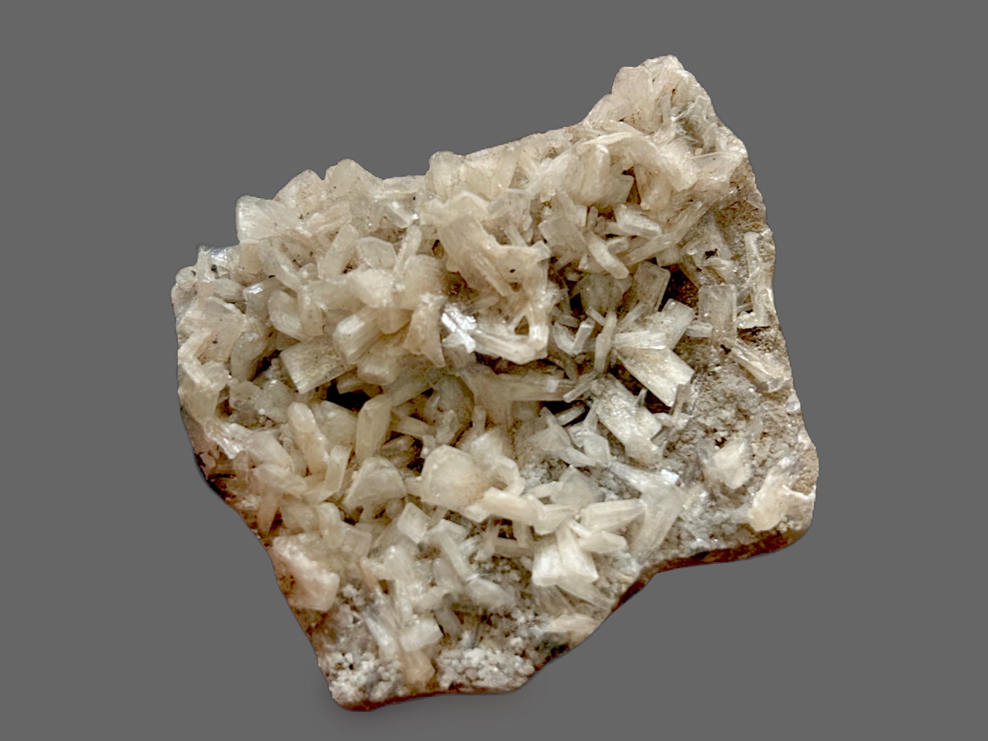 Barite Crystal Specimen — Bladed Rosette Formation, Desert Rose Habit, 41g — detail view