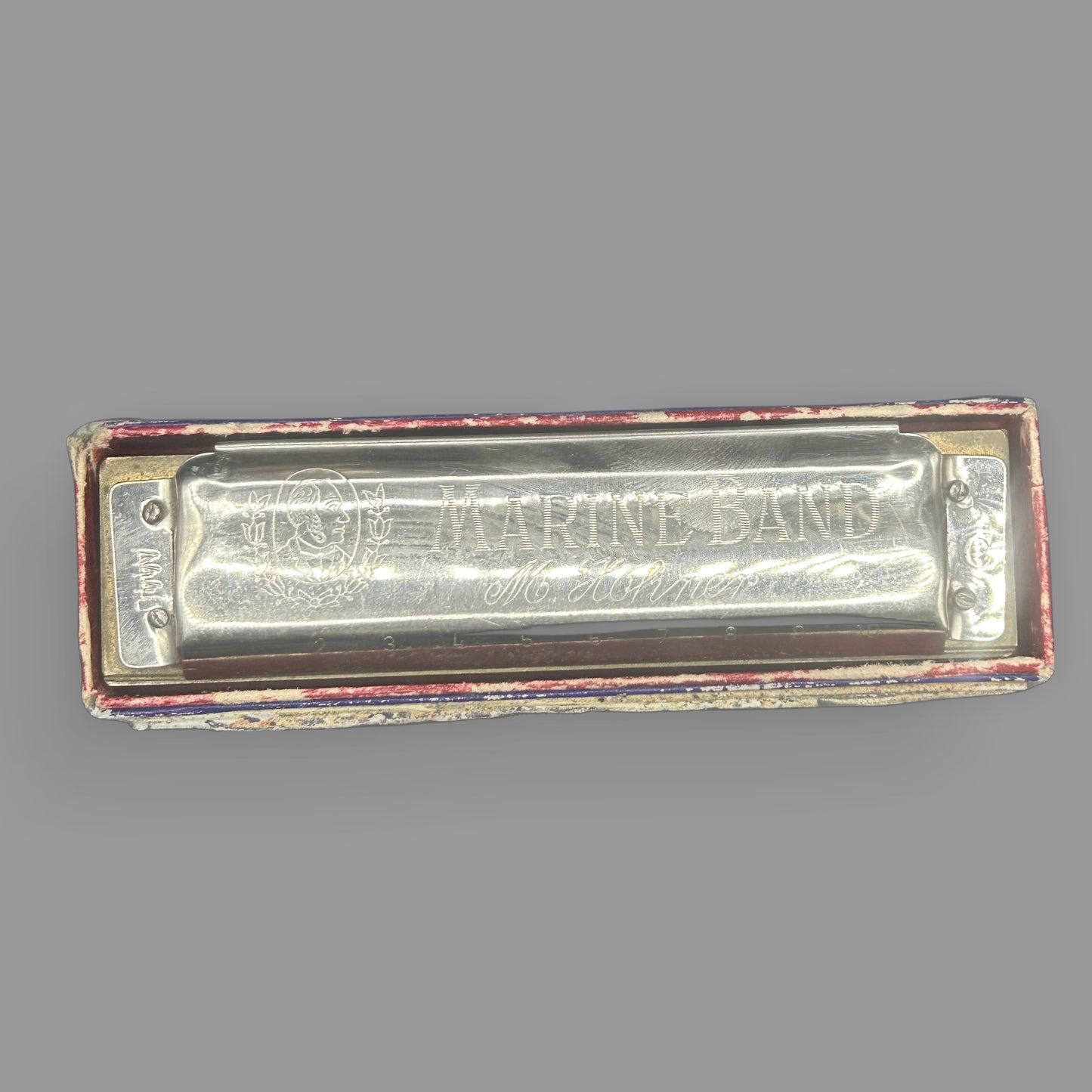 Hohner Marine Band 1896 Harmonica — 10-Hole Diatonic Blues Harp — detail view