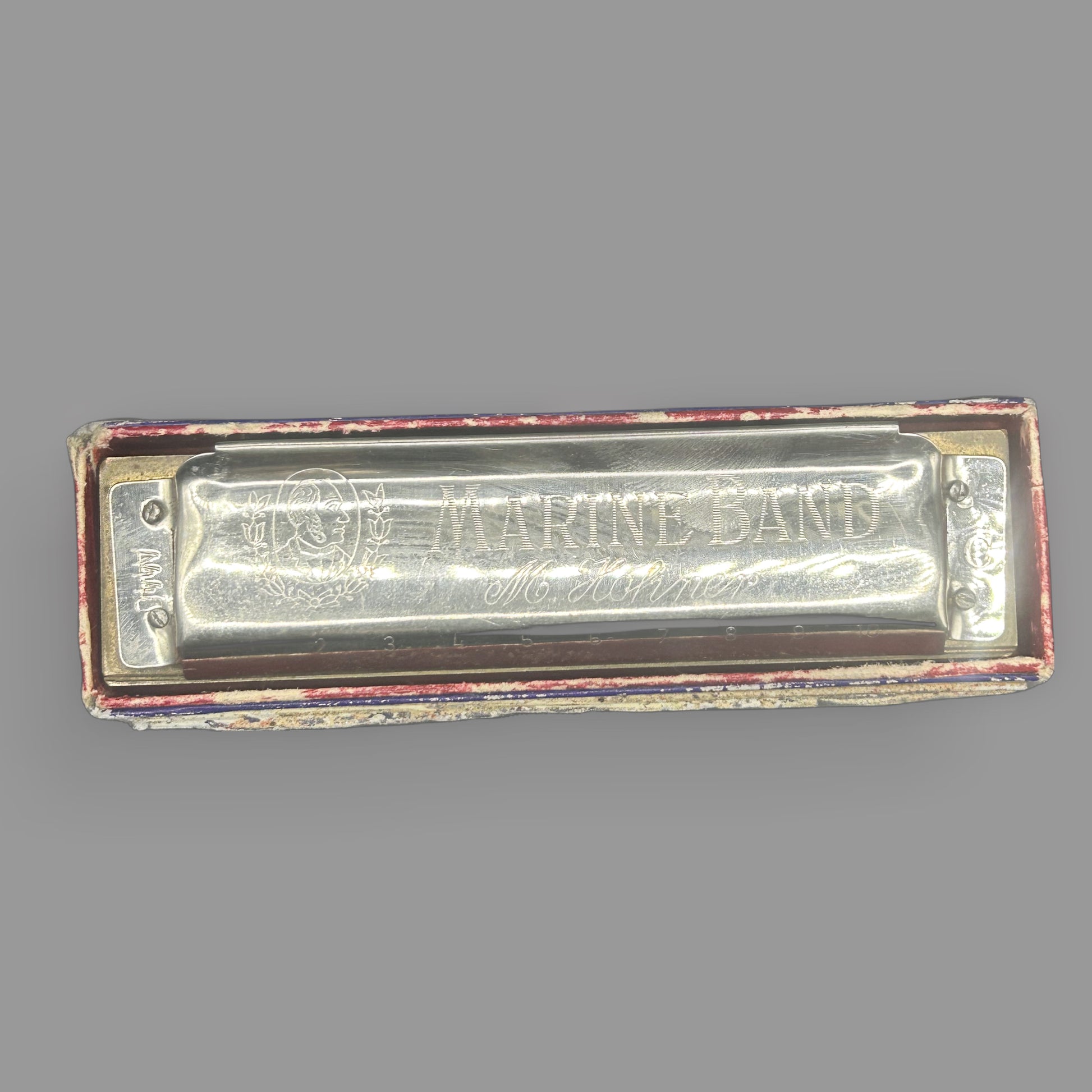 Hohner Marine Band 1896 Harmonica — 10-Hole Diatonic Blues Harp — detail view