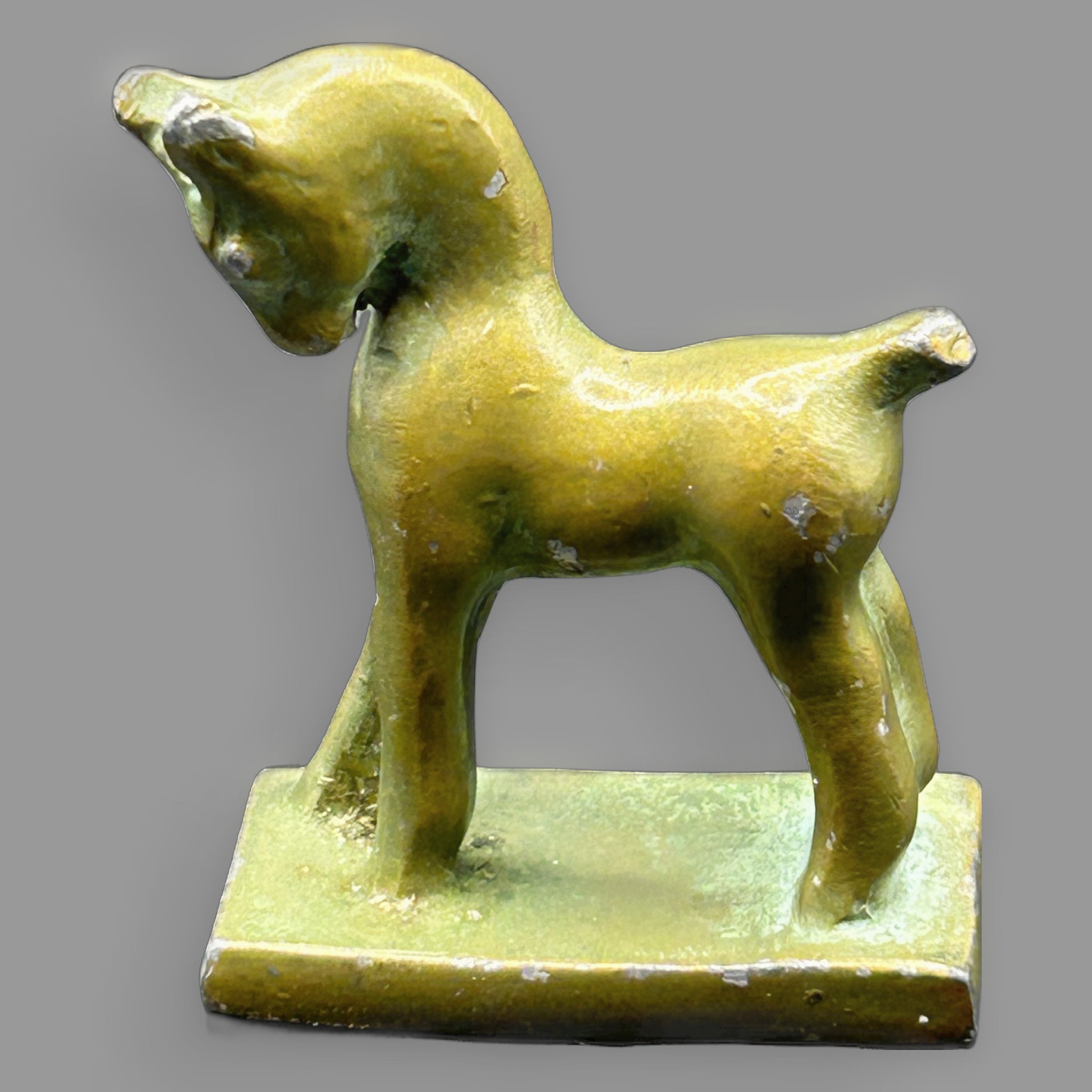 Vintage Brass Horse Foal Figurine — detail view