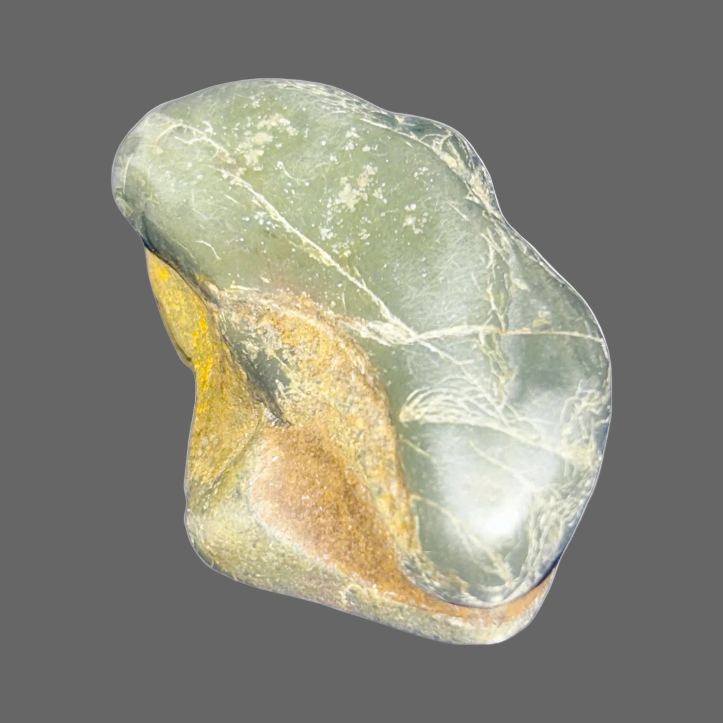 Nephrite Jade Specimen — Classic Green, Waxy Luster, 43g — detail view