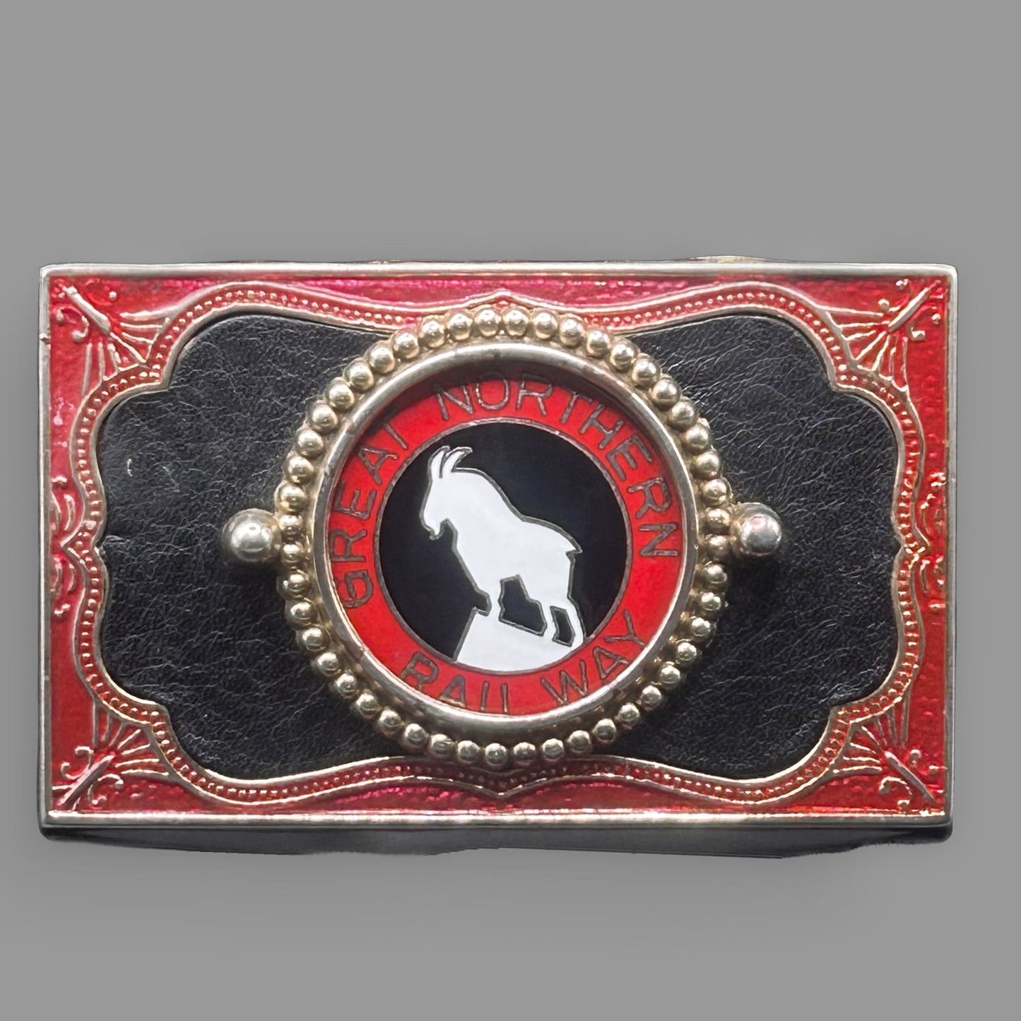 Great Northern Railway Belt Buckle — detail view