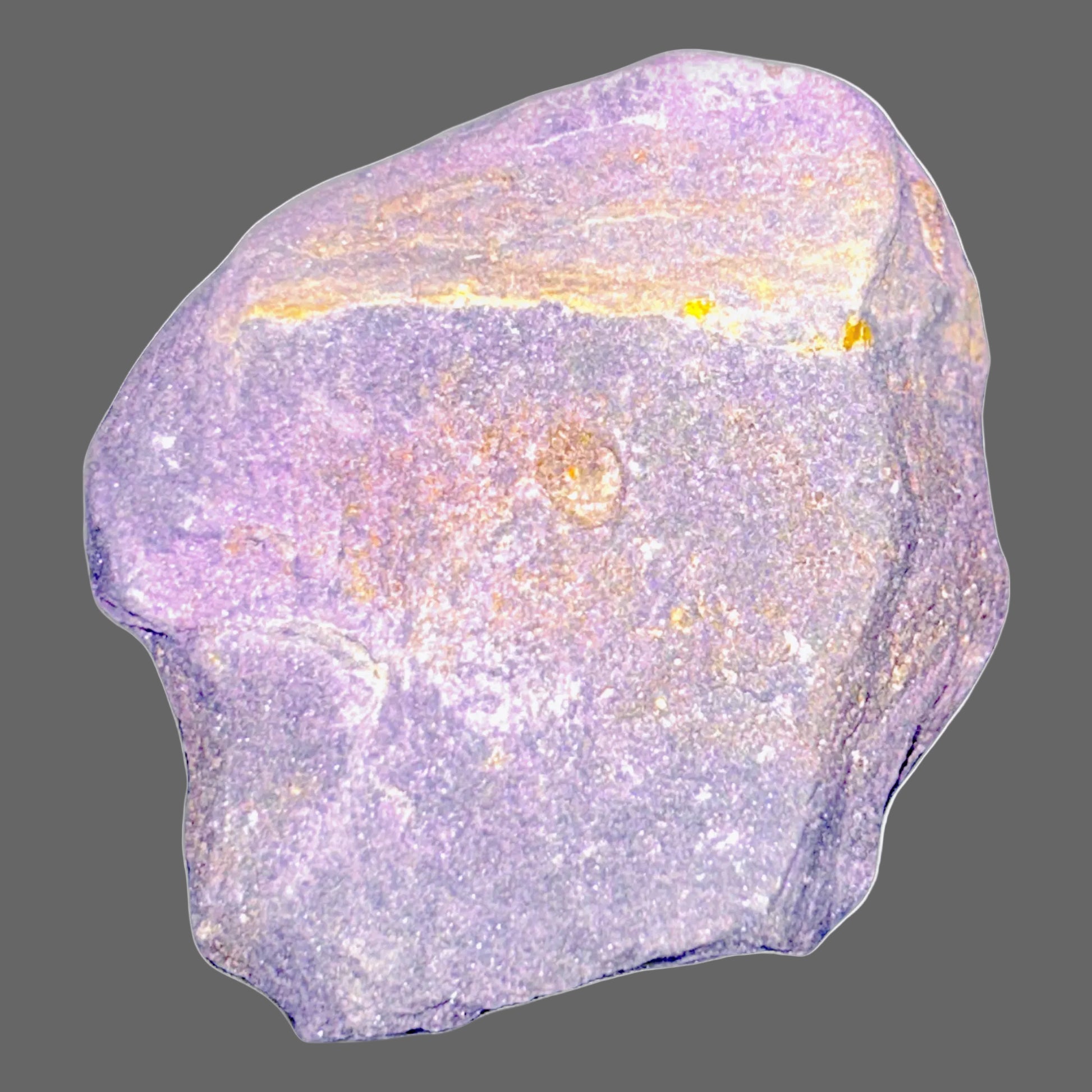 Phosphosiderite Specimen — Lavender to Orchid, Soft Violet Iron Phosphate, 96g — detail view