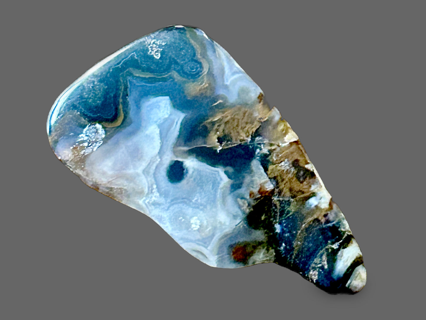Tides of Joy — Ocean Jasper Agate Specimen — detail view