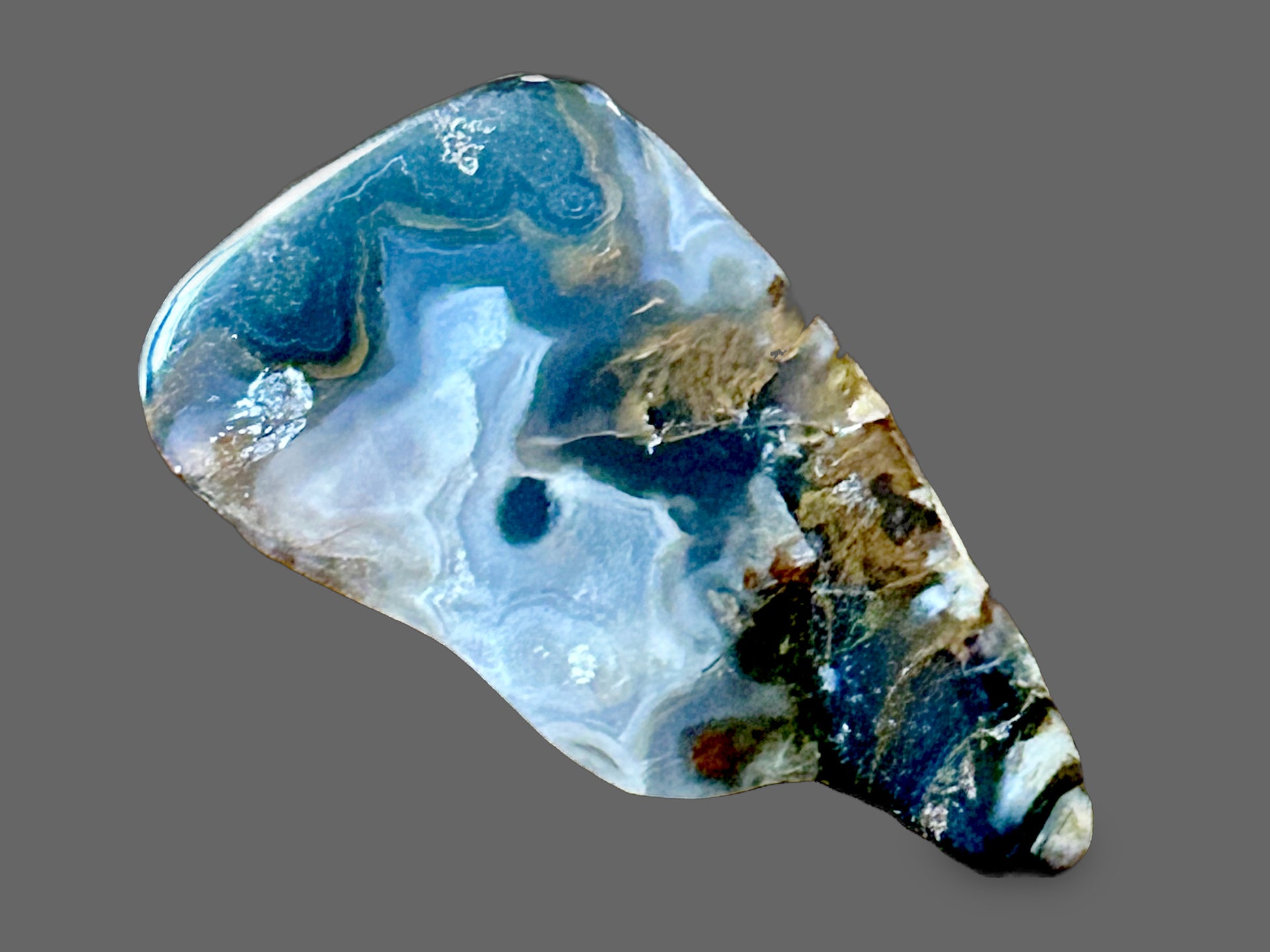 Tides of Joy — Ocean Jasper Agate Specimen — detail view
