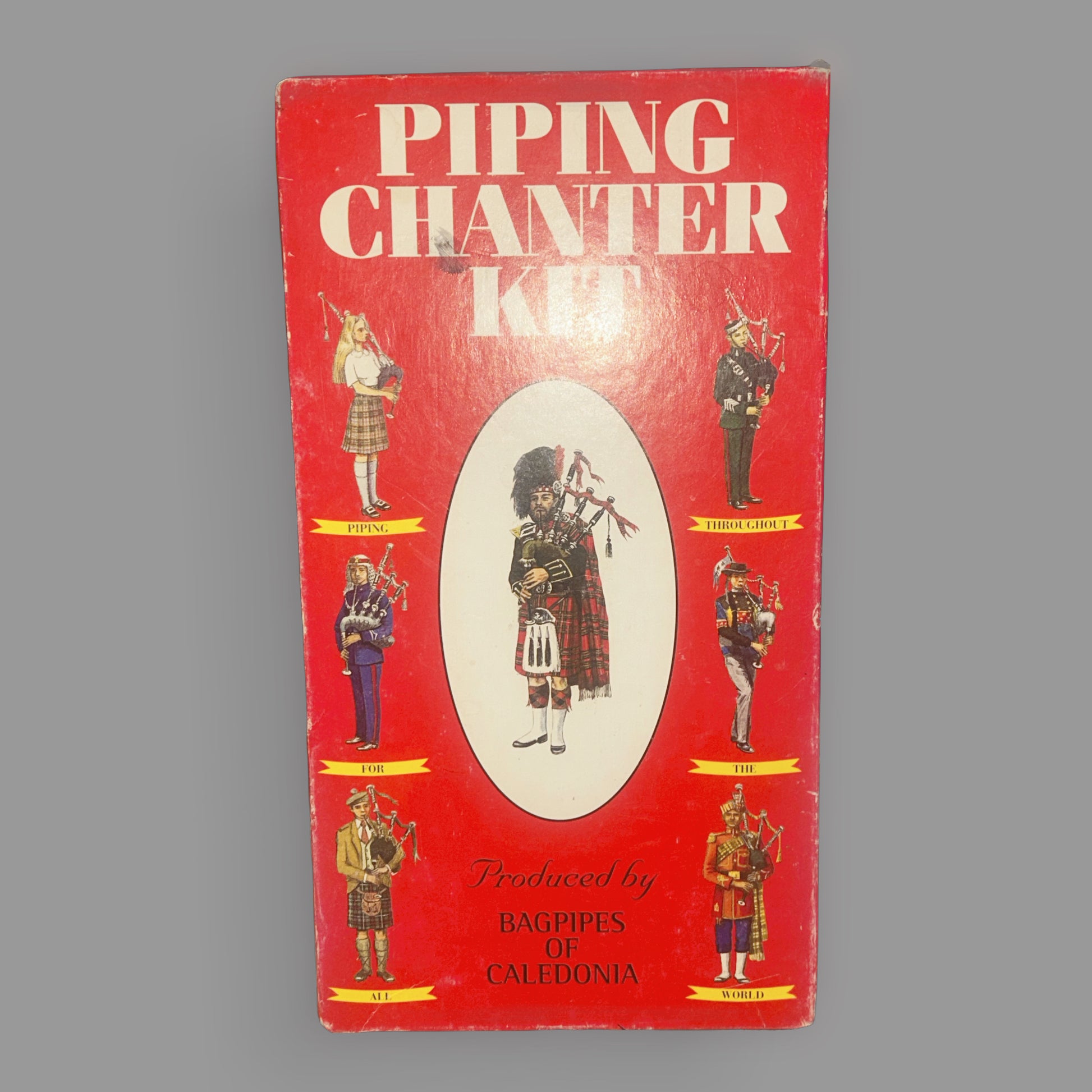 Vintage Beginner Piping Chanter Kit by Bagpipes of Caledonia — Scottish Folk Instrument — detail view