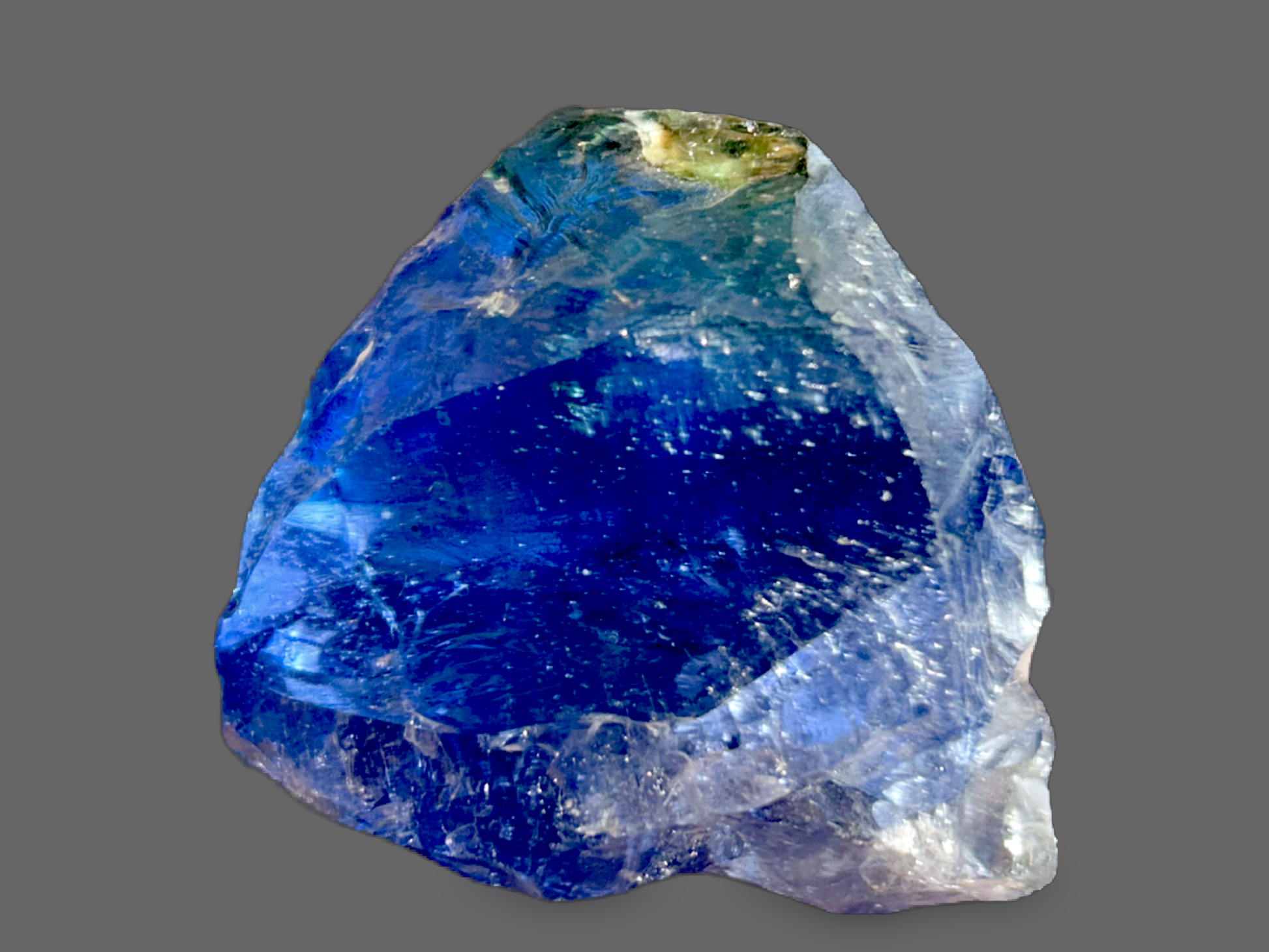 Andara Glass Specimen — Cobalt Blue, Translucent Glass-Like Collector Curiosity, 359g — detail view