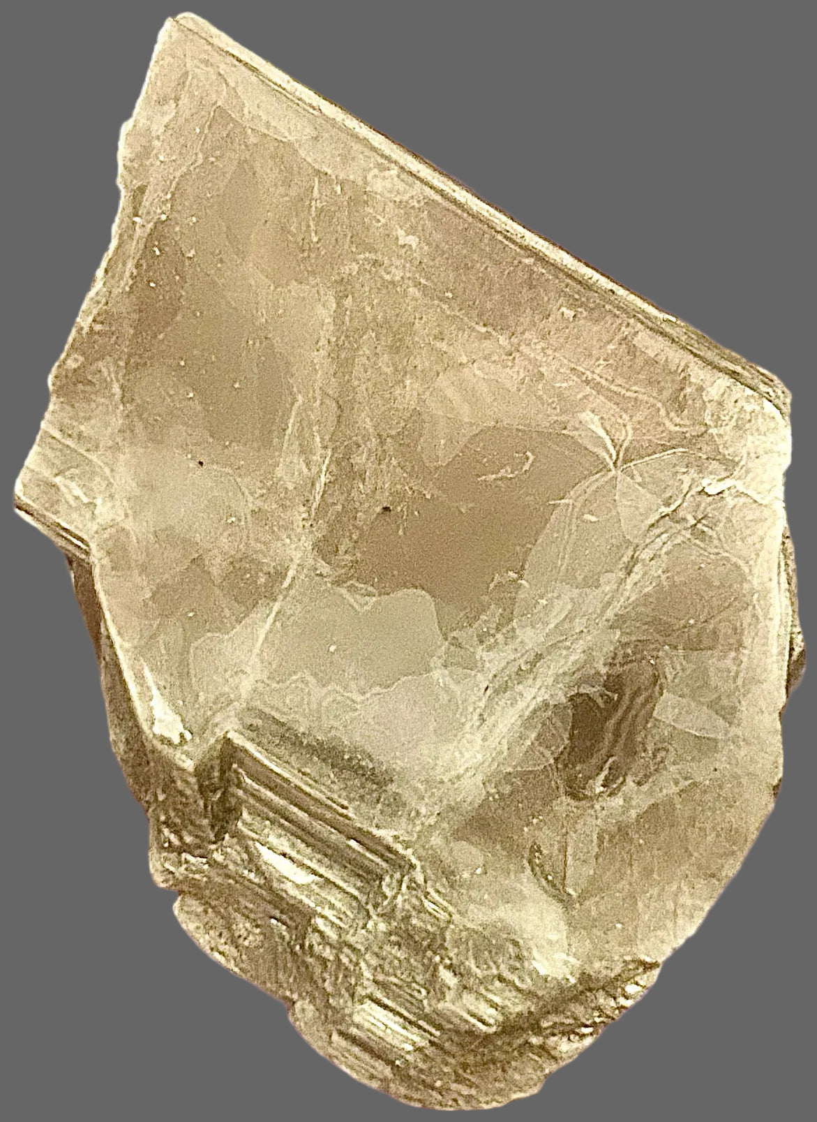 Silver Leaf Shimmer — Muscovite Mica Crystal Specimen — detail view