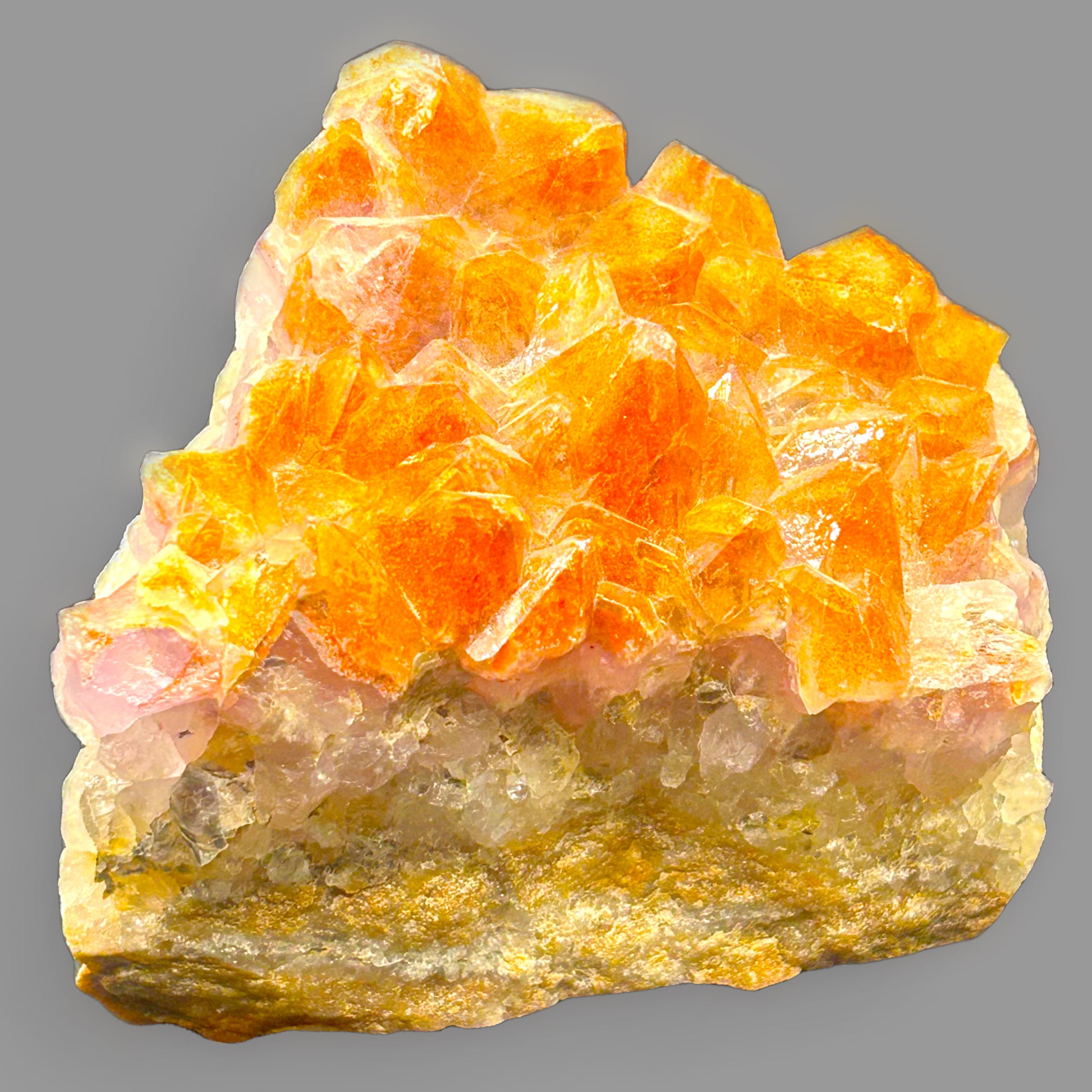 Sunfire Point — Natural Citrine Quartz Crystal — detail view